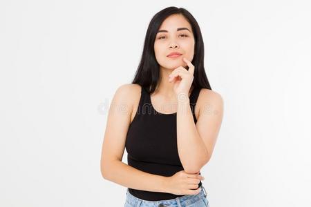 亚洲人女人美好休闲健身中心和皮关心观念.