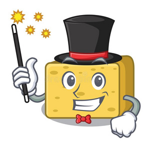 魔术师古达干酪奶酪吉祥物漫画照片