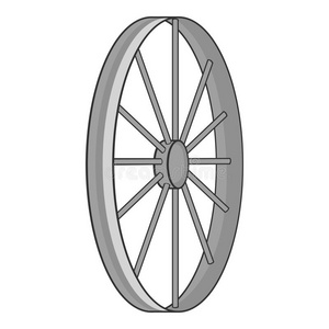 灰色的轮子自行车轮子偶像,灰色单色画方式照片
