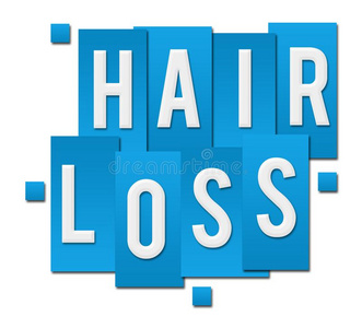 头发损失蓝色条纹组照片