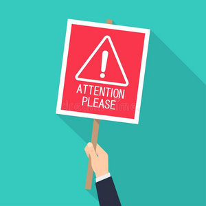 请手势警觉的手势矢量.注意int.请照片