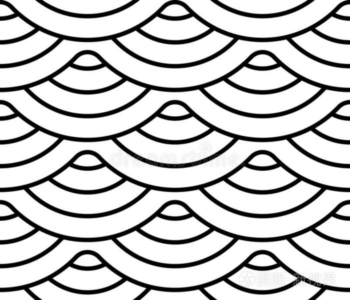 抽象的几何学的模式和波状的台词,条纹.一无缝的
