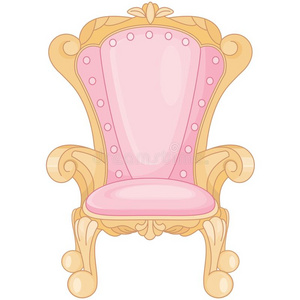 公主舞厅王国的粉红色的宝座照片