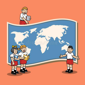 学习地理在基本的学校照片