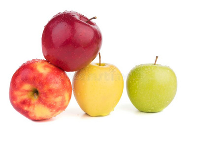 苹果绿色和黄色图片