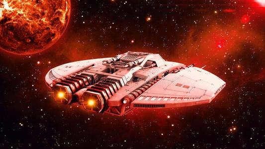 宇宙世界外国的宇宙飞船采用深的空间,不明飞行物空间craftfly采用g