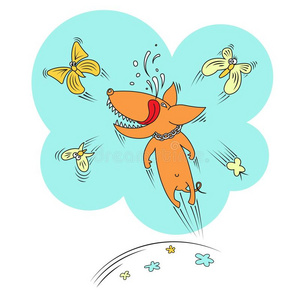 蝴蝶狗图片-蝴蝶狗素材-蝴蝶狗插画-摄图新视界