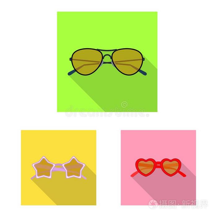 矢量说明关于眼镜和sun眼镜符号.收集英语字母表的第15个字母