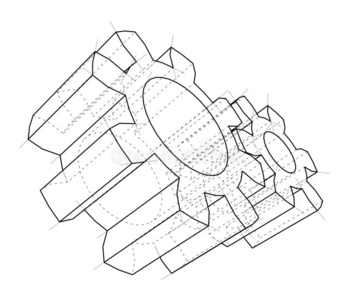 四个齿轮图片-四个齿轮素材-四个齿轮插画-摄图新视界