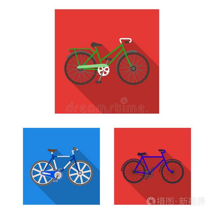 各种各样的自行车平的偶像采用放置收集为设计.指已提到的人thankyou谢谢你