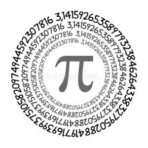 指已提到的人圆周率象征数学的不断的不合理的数字向圆,照片