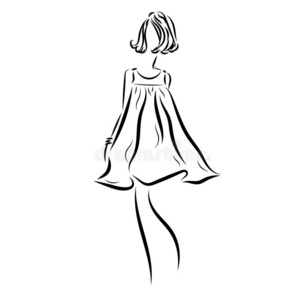 程式化的美丽的女人轮廓照片