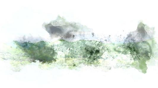 水彩山图片 水彩山素材 水彩山插画 摄图新视界