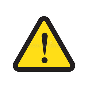 危险警告注意标志与上白色的感叹号标记符号危险警告注意标志与上白色