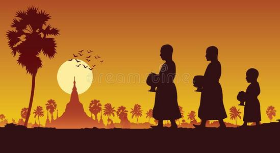 缅甸风景插画 缅甸风景手绘 缅甸风景卡通图 摄图新视界 缅甸风景插画 缅甸风景手绘 缅甸风景卡通图 摄图新视界