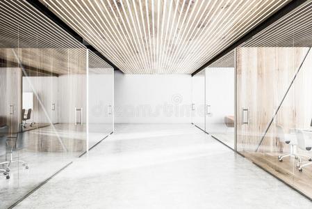 办公室走廊,玻璃墙照片