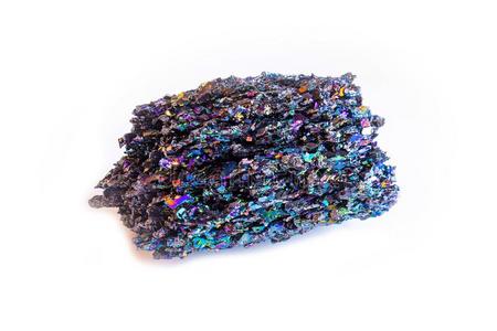 矿物碳罕见的硅碳化物碳硅石矿物石头隔离的照片