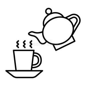 茶壶线条图片-茶壶线条素材-茶壶线条插画-摄图新视界