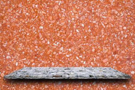 空的顶关于磨光的磨石子地石头架子向磨石子地墙波黑照片