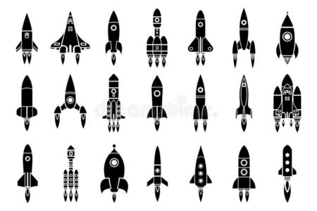 船火空间探测火箭宇宙宇宙飞船梭子发射剪影照片