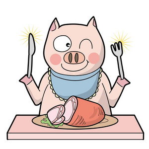吃人肉-猪-微笑类型照片