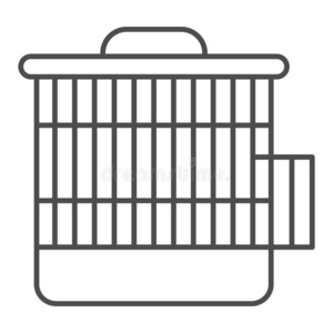 薄的线条偶像.动物笼子矢量插科打照片