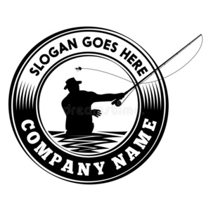 辰洋名字寓意飞捕鱼标识设计样板.矢量和说明设计照片