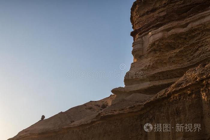 详述关于峡谷山坡和日落光.非洲.安哥拉棉毛呢