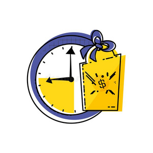 日晷时钟插画-日晷时钟手绘-日晷时钟卡通图-摄图新视界