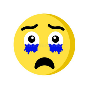 心情极度糟糕的极糟糕的表情符号偶像隔离的向白色的背景照片