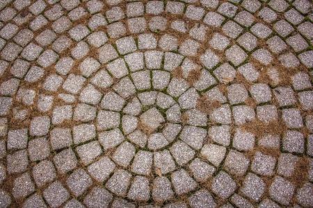 圆形的石头小路采用高地的公园罗切斯特住所名称,新的使击球员出局