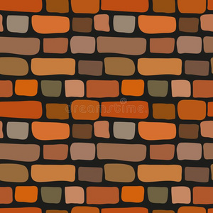 简单的方式无缝的漂亮的漫画砖墙质地照片