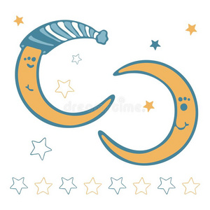 大半月亮漫画图片