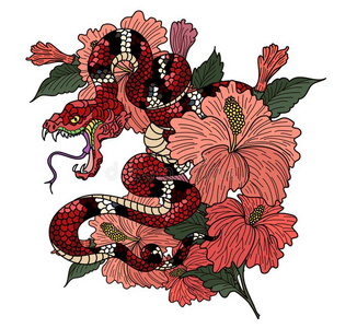 蛇和苹果图片-蛇和苹果素材-蛇和苹果插画-摄图新视界