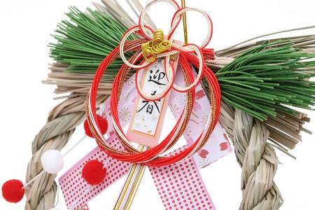 日本人新的年装饰注连绳照片