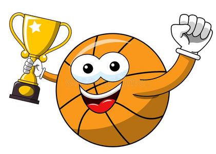 篮球球漫画有趣的杯子获胜的人性格隔离的照片