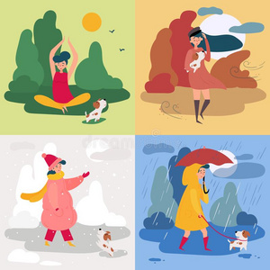 四季和天气.下雪的,下雨的照片