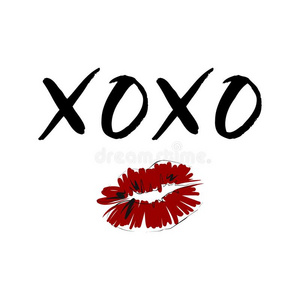 "x"的含义:kiss叹气和美丽的红色的logicalinferencespers照片