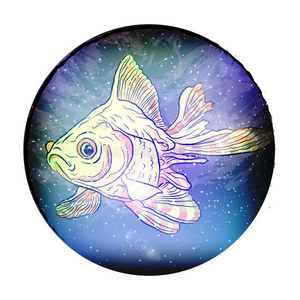 金鱼画的颜色图片