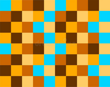 富有色彩的多变的正方形无缝的反复的背景采用颜色照片