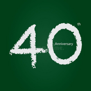 黑板周年纪念日数字40,40thailand泰国照片