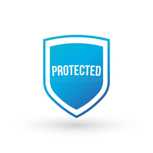 保护盾观念,保护符号,矢量说明我照片