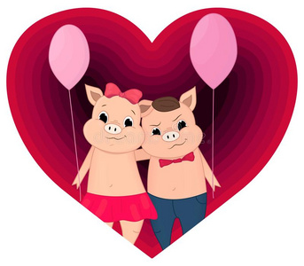 情人小猪漂亮的漫画向心照片