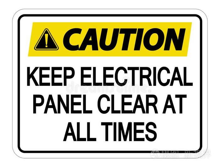 象征小心保持用电的镶板清楚的在全部的时代符号向