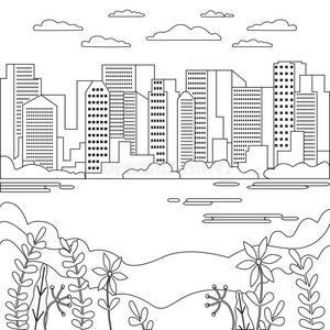 全景画设计都市的现代的城市照片