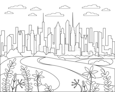 全景画设计都市的现代的城市照片