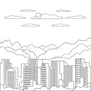 全景画设计都市的现代的城市照片