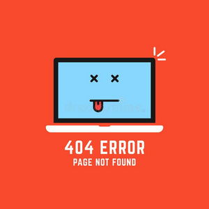 404错误喜欢便携式电脑和死去的表情符号照片