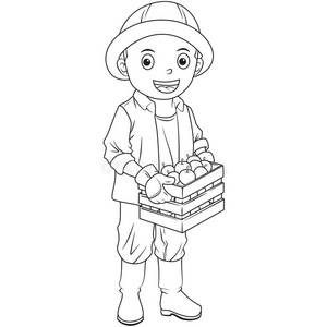 漫画黑的和白色的排队男性的农场主佃户租种的土地一盒关于一pp照片