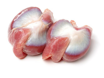 生的鸡鸡胗照片